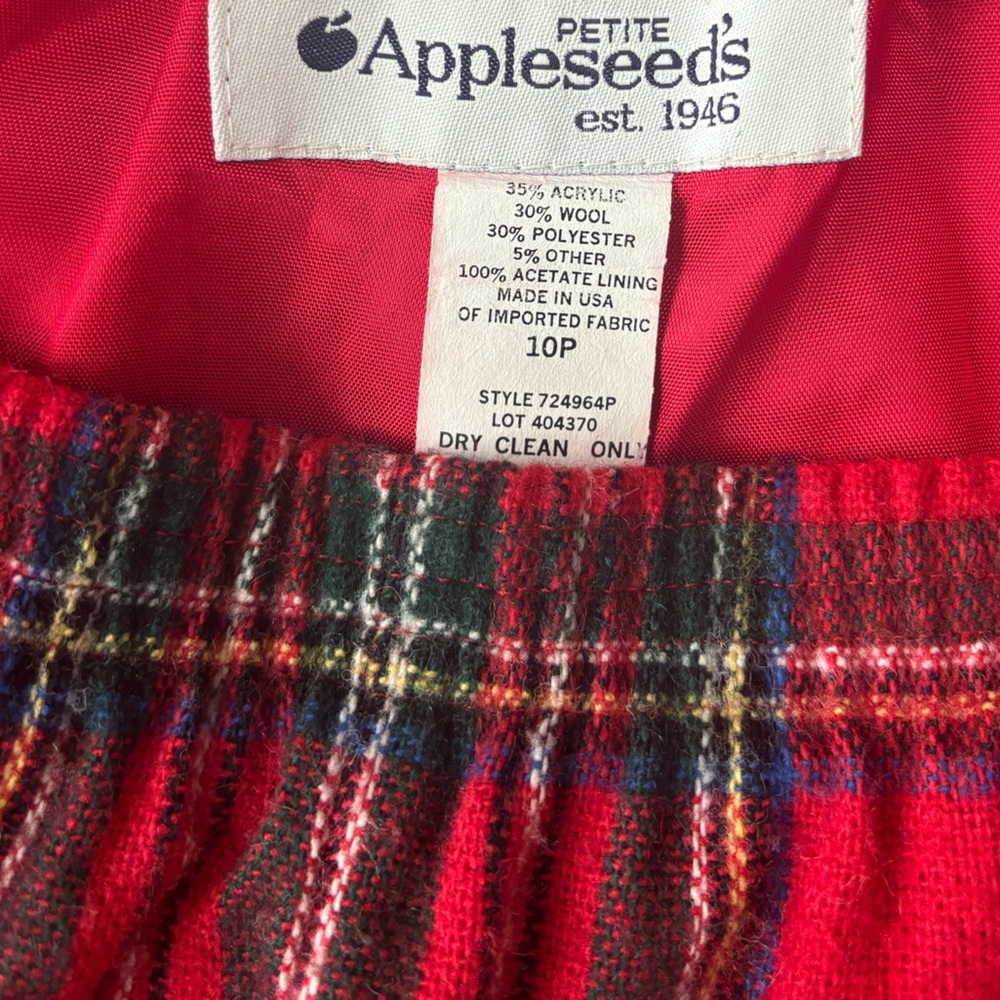 Vintage Plaid Pants Tartan Checkered Buffalo Glen Red Green Blue Black Size 10 P - Picture 9 of 15